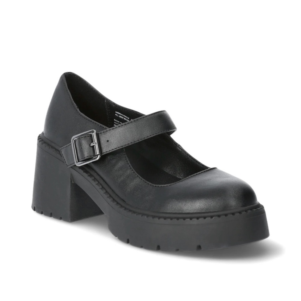 Steve MADDEN NYC Women’s 8 Lug Sole Chunky Mary Jane Black Shoes Boots Y2K Goth